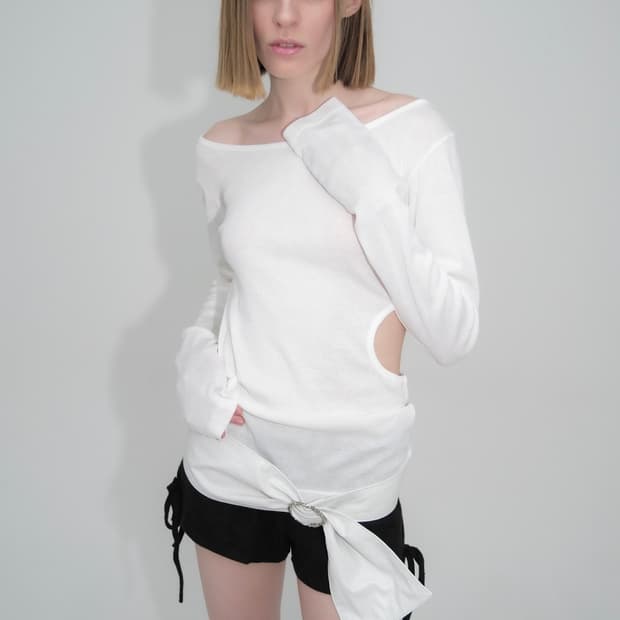 Cubic ring ribbon belt