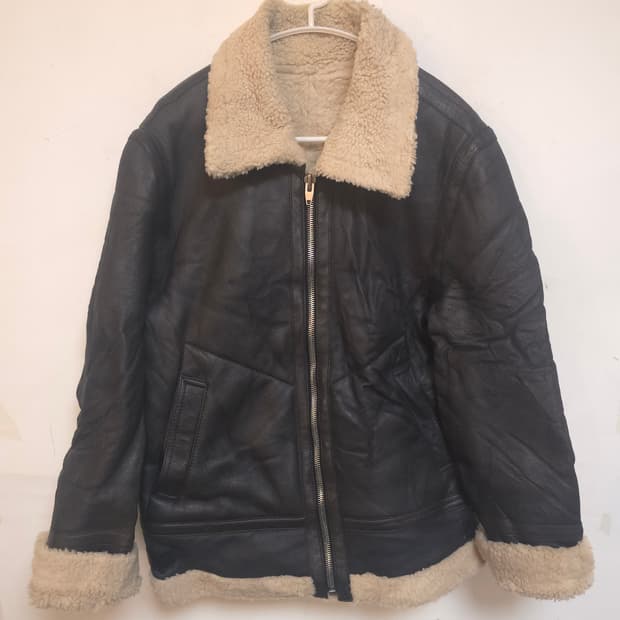 블랙 램스킨 무스탕 자켓 L (새상품급)