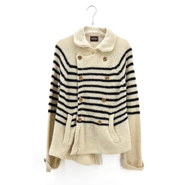 빈티지 스트라이프 울 가디건
