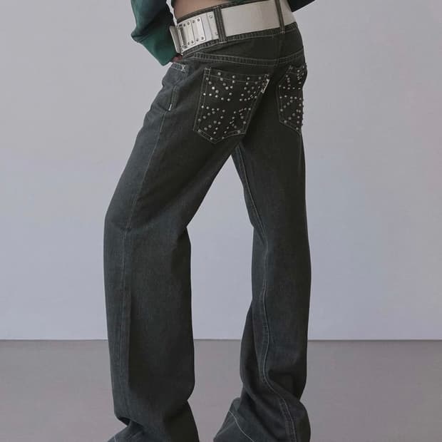 Union Jack Engineered Denim Indigo Gray