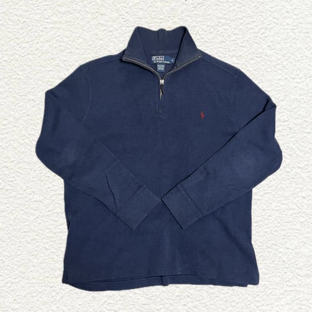 폴로 랄프로렌 남색 반집업 니트 S