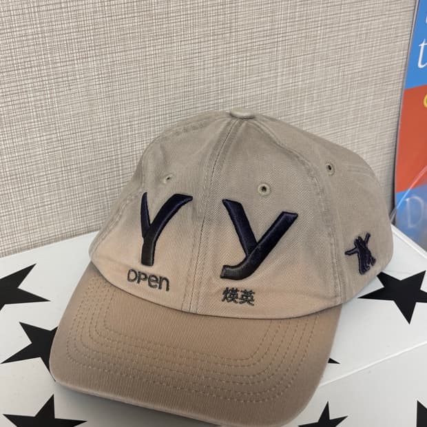 오픈와이와이 그라디언트 볼캡 베이지