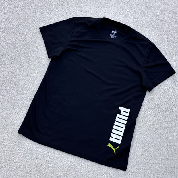XS 푸마 포인트로고 기능성 반팔 티셔츠 0416E