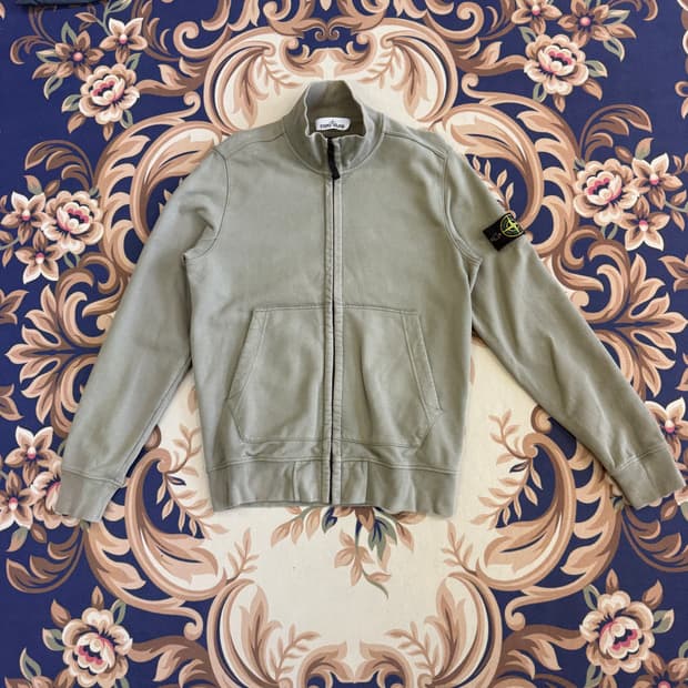 (M)스톤 아일랜드 STONE ISLAND 코튼 집업(올리브)