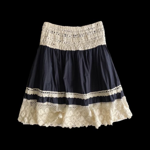 자수 포인트 2way 미디 스커트(모리걸, 오리엔탈 등 코디에 추천)