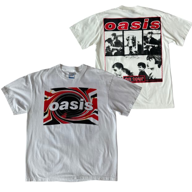오아시스 94년도 ON TOUR 티셔츠 수소봉재