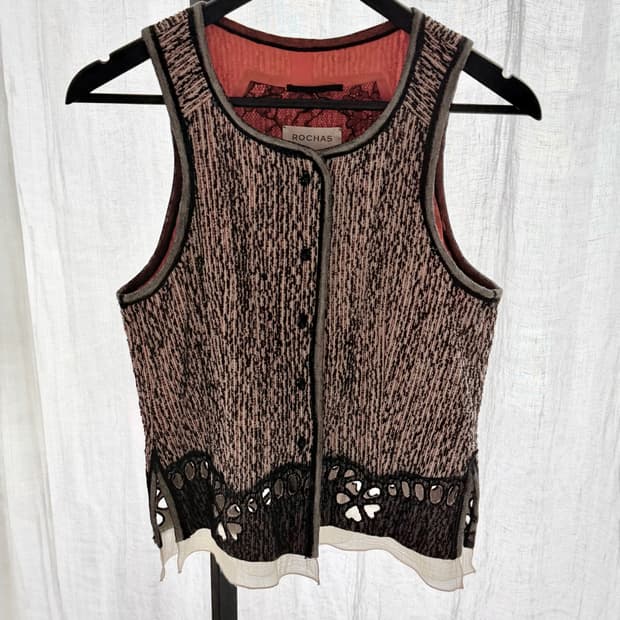 Rochas 2004 tweed vest