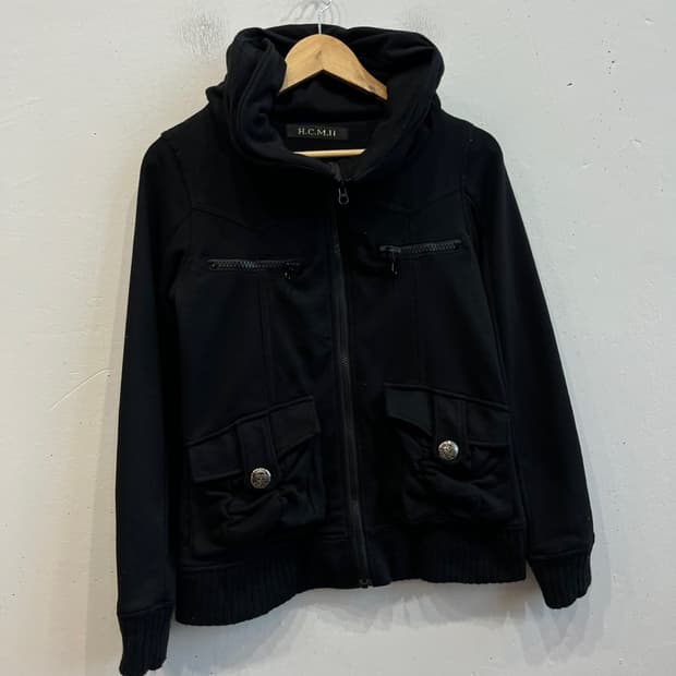 HCM II JPN 하이넥 집업 자켓 블랙 우먼즈