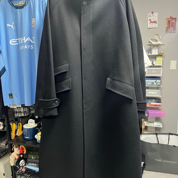 OVERSIZED CASHMERE BALMACAAN COAT BLACK