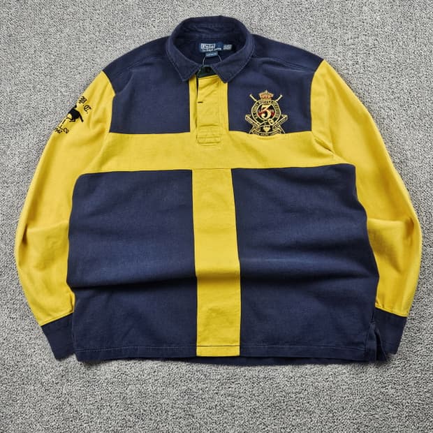 폴로랄프로렌 컨트리 프린팅 럭비 티셔츠 ( 2XL ) / 9954