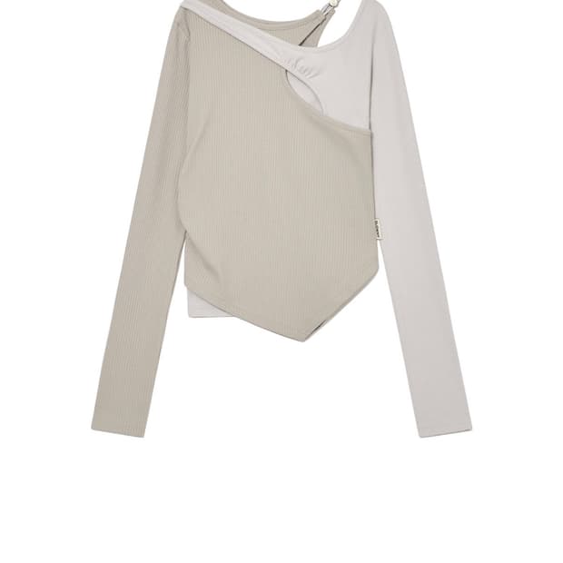 글로니 MILLER CUT OUT LONG SLEEVE (BEIGE)