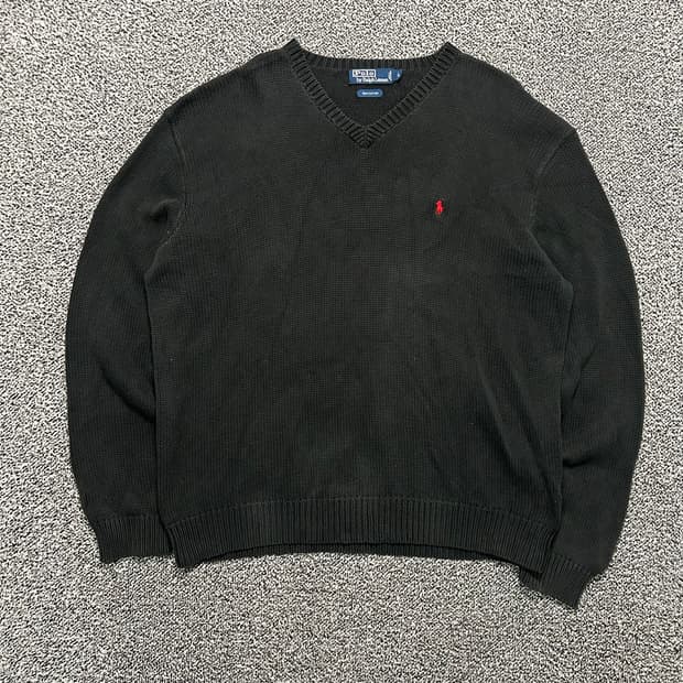 폴로(POLO RalphLauren)블랙 브이넥 니트