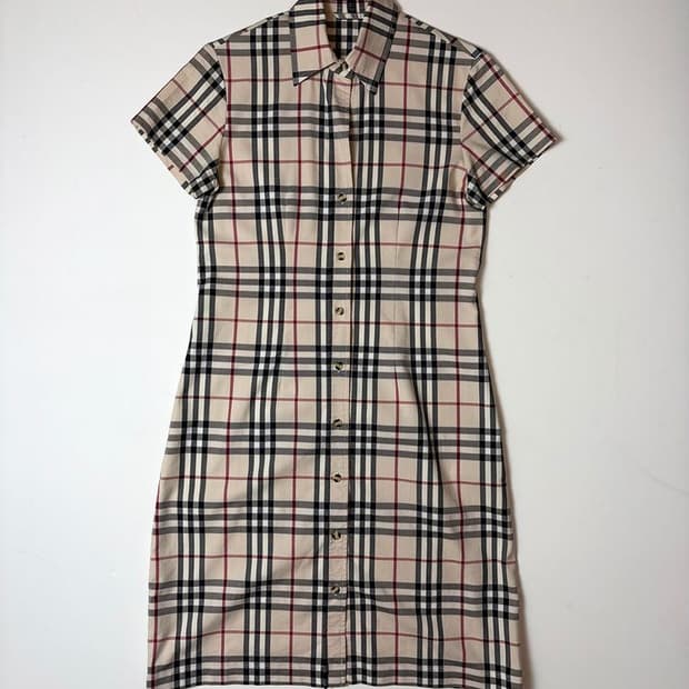 버버리 00's 시그니처 노바체크 카라 원피스 PN9228