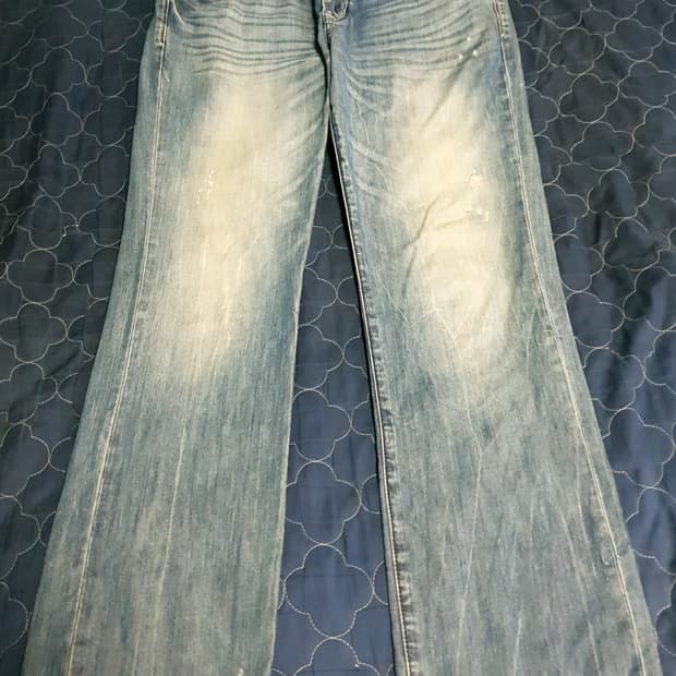 (10s) 빈폴 진 빈티지 에이징워싱 백로고자수 스트레이트 데님팬츠 33