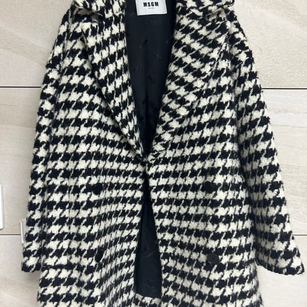 MSGM 하운드체크 코트 자켓