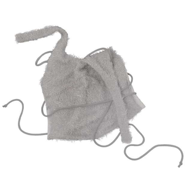 오호스 Side Pocket Halter Knit / Grey