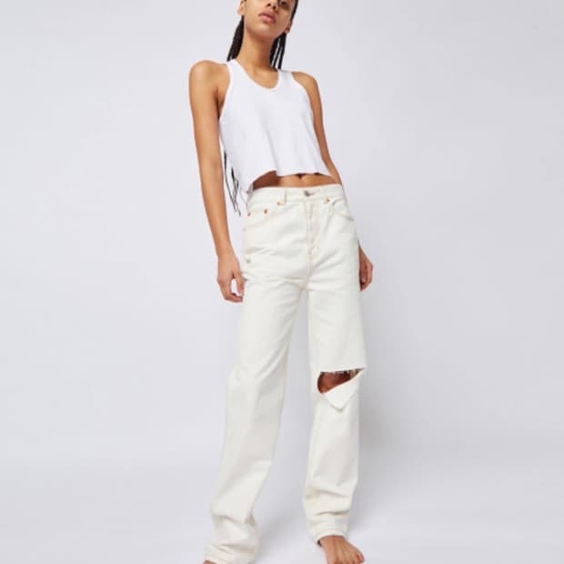 인스턴트펑크 스트레이트 데님 흑청 1사이즈