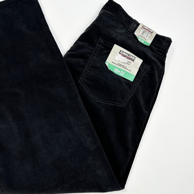 VTG 빈티지 블랙 코듀로이 스트레이트 팬츠 (38인치)