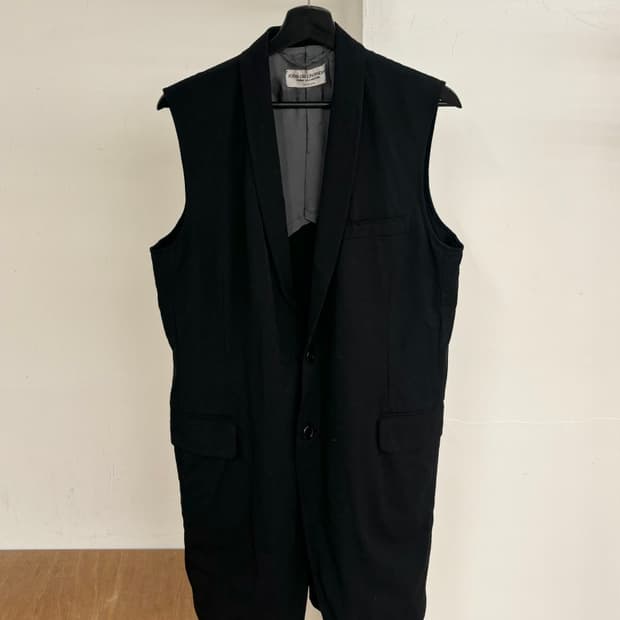 로브 드 샹브르 꼼데가르송 블랙 싱글 베스트