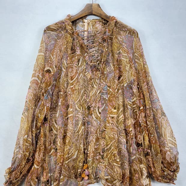 Zimmermann 실크 블라우스