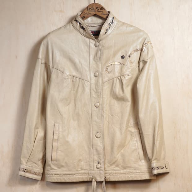 Torras 90s 스페인 램스킨 & 파이톤 레더자켓