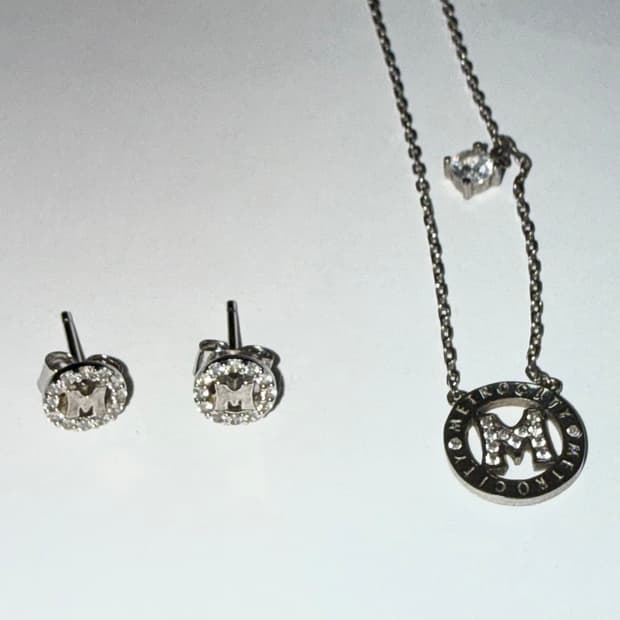 메트로시티 귀걸이, 목걸이 세트(은)