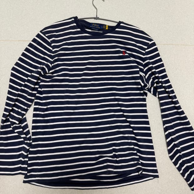 폴로 스트라이프 티 L