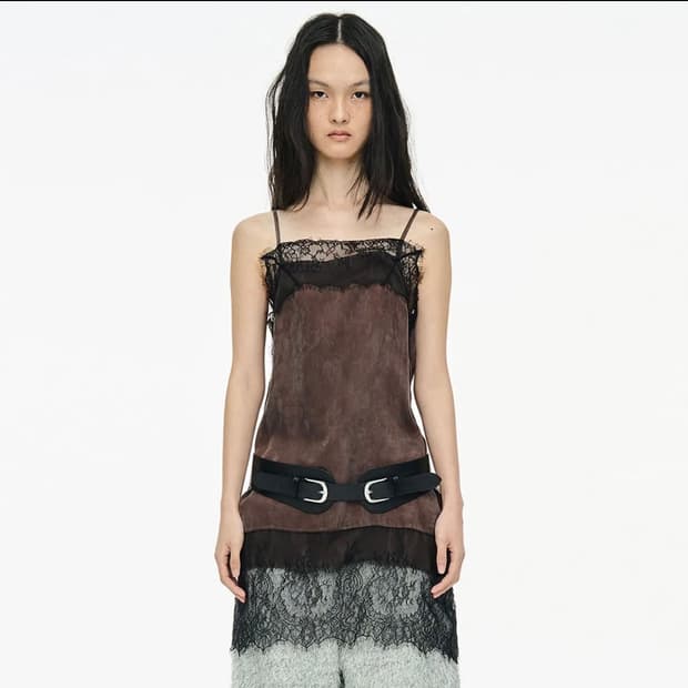 세릭 Lace Slip Dress _ Brown