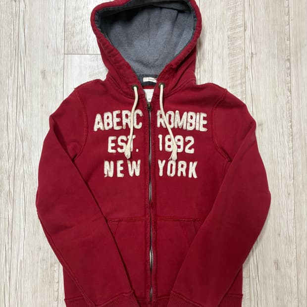 아베크롬비 후드집업 레드 양홍원 s