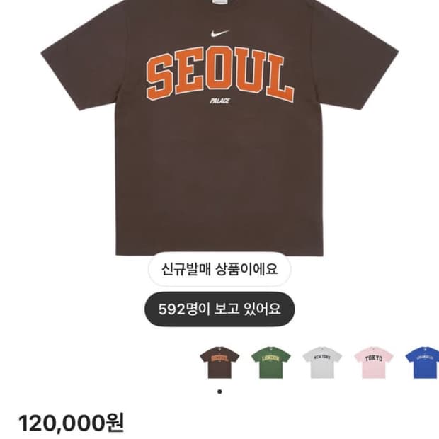 팔라스 나이키 서울 티셔츠 palce nike seoul (새상품)
