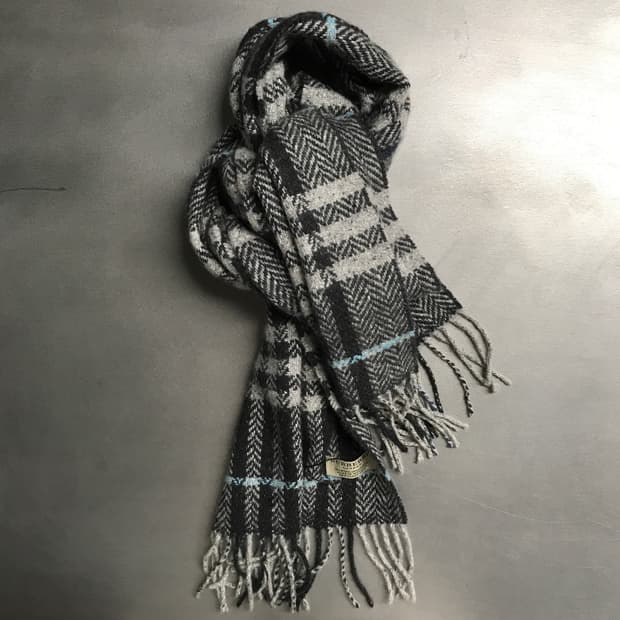 *버버리 정품 울/앙고라 머플러 그레이