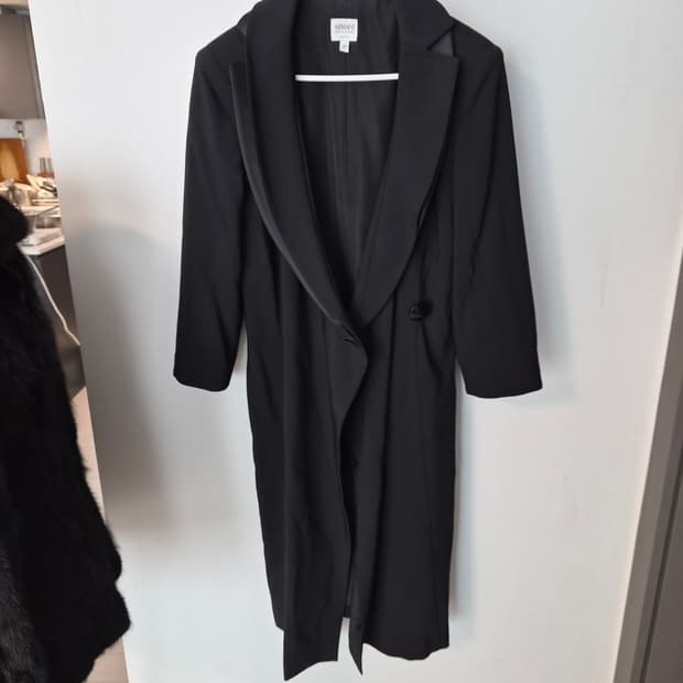 [정품/신세계] 아르마니 꼴레지오니 여성 울 롱코트 (38/슬림55)