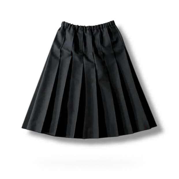 꼼데가르송 structured box pleats skirt