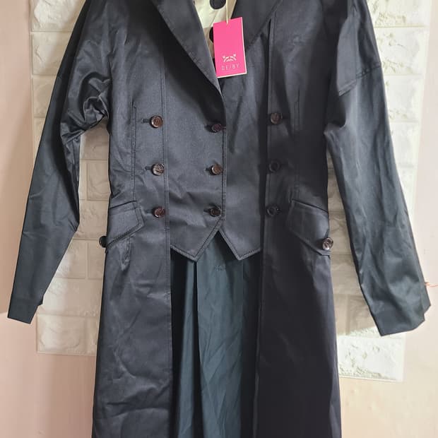 (새옷)DE/BY 블랙 롱 코트(55)