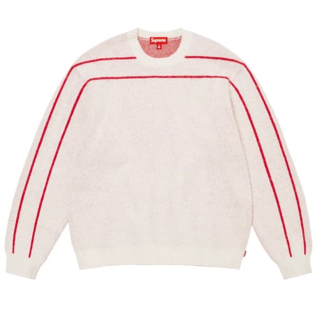 슈프림 백 스트라프 스웨터 화이트 XL