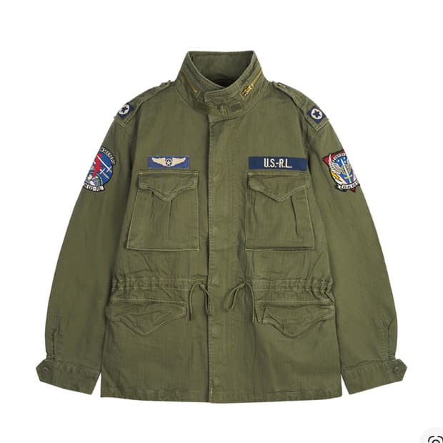 [XL] 폴로 랄프로렌 아이코닉 헤링본 필드 자켓 올리브 마운틴 25SS