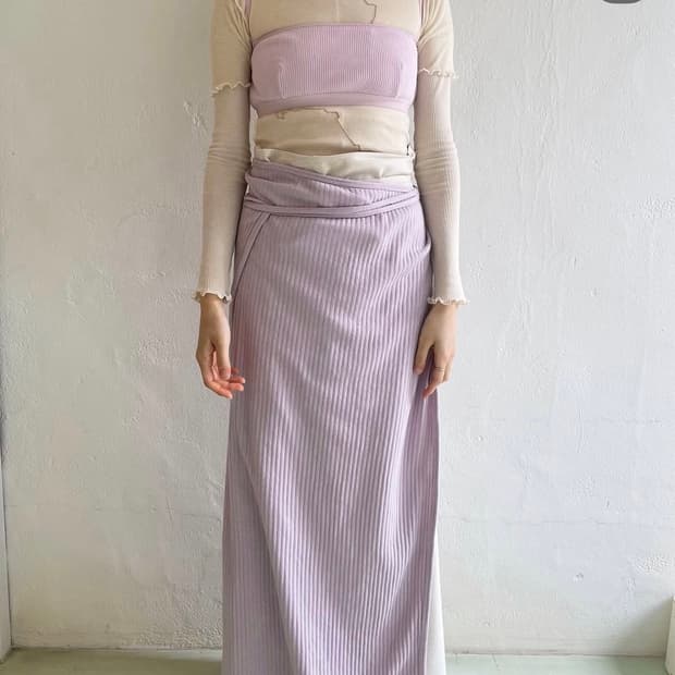 Baserange 베이스레인지 브리그스커트 퍼플 S