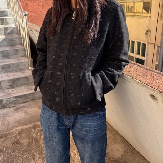 와코마리아 울 웨스턴 체크패턴 자켓