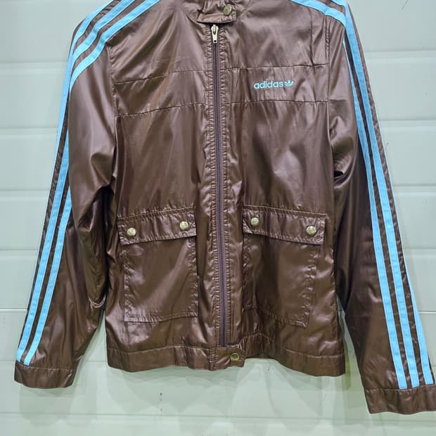 빈티지 아디다스 브라운 윈드브레이커 Y2K  자켓