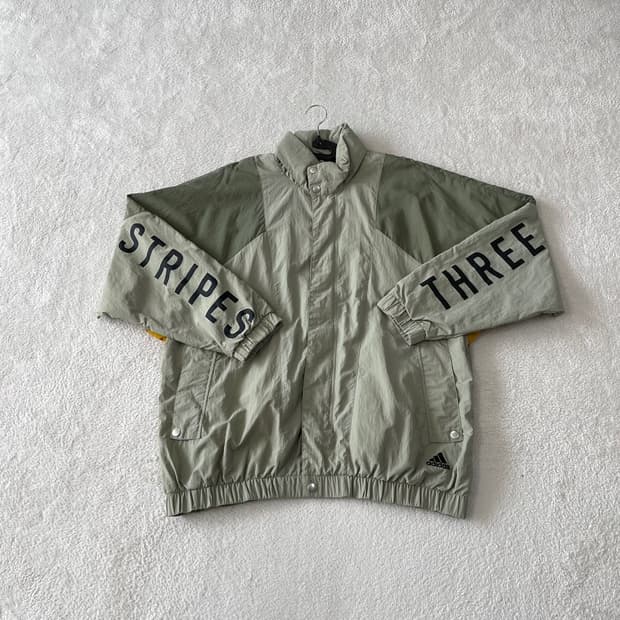 XL 아디다스 우븐 카키 윈드 바람막이 105 