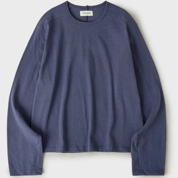 후브스 패널 컷오프 u넥 롱슬리브