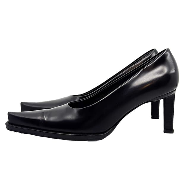 Prada Point Toe Leathr Pumps/ 36