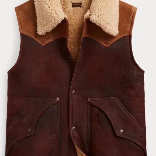 rrl 레더 베스트 s.m