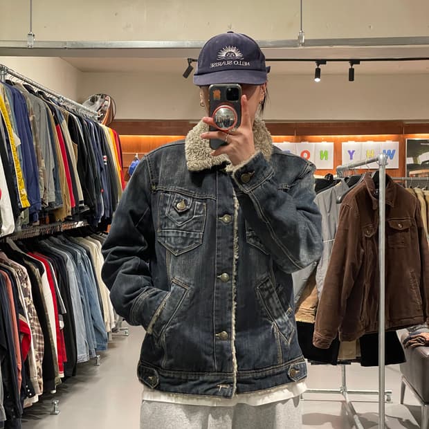 빈티지 데님 쉐르파 자켓