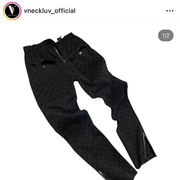 브이넥러브 다이아몬드 카고 바지 새상품