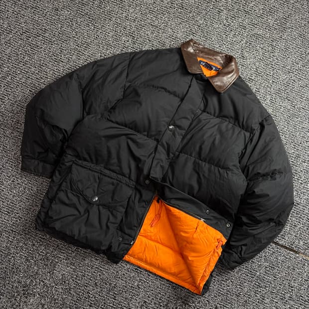 노티카 올드스쿨 레더 카라 다운 패딩 점퍼 2304