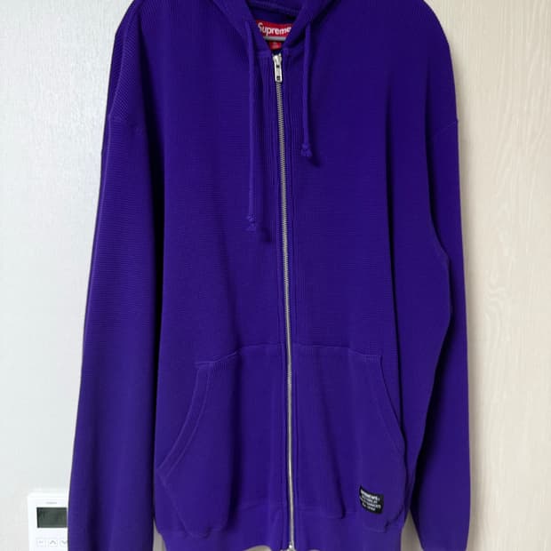 슈프림 써멀 후드 집업 퍼플 - 25SS XL 사이즈