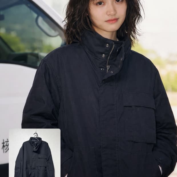 컨셉원 블랙 바람막이