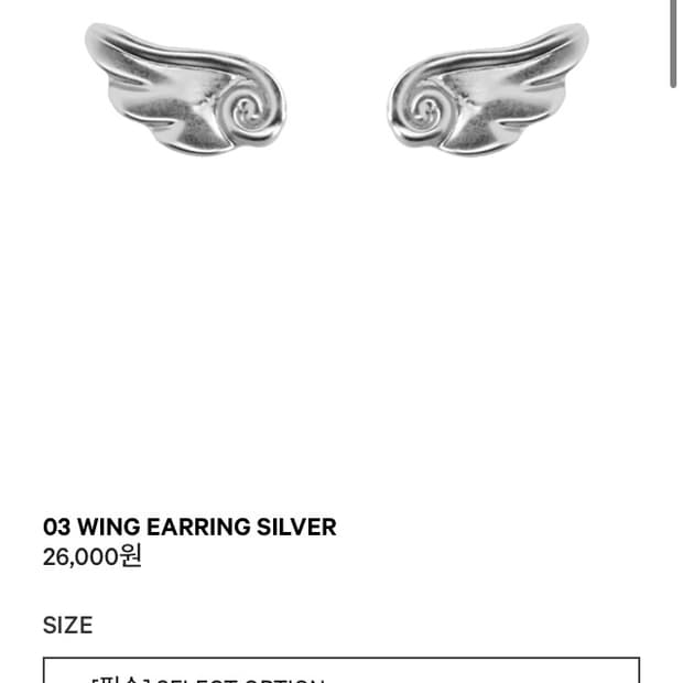 코이세이오 윙 귀걸이 03 wing earring