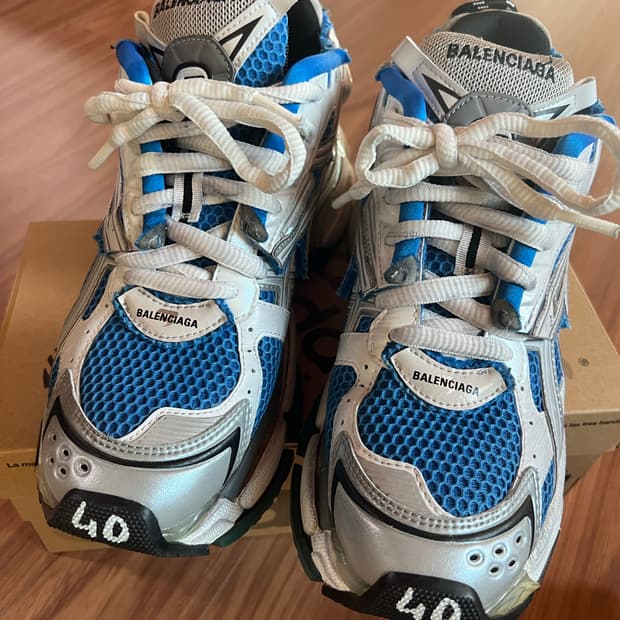 [40]발렌시아가 뉴러너 스니커즈 블루 화이트